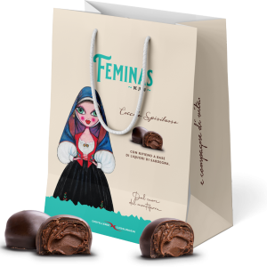 1 confezione con 6 Praline Feminas all’Abbardente de Judu Santu Lussurgiu
